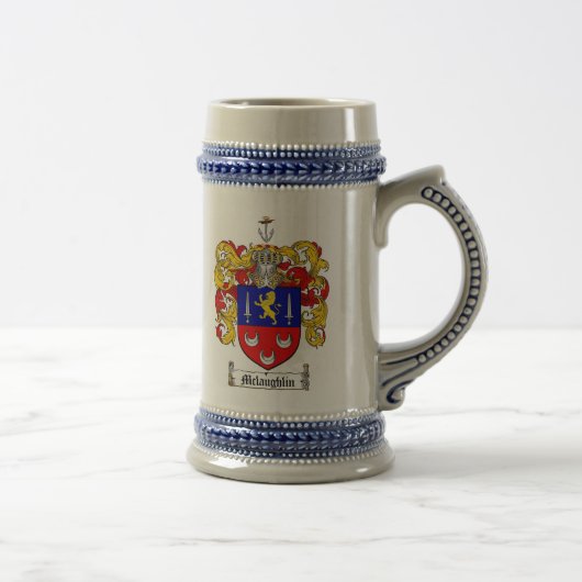 McLaughlin Wappen Stein Bierglas (Rechts)