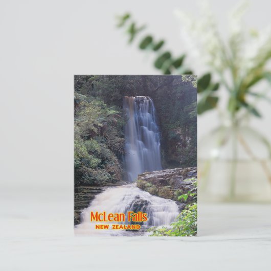 McLean Falls, Neuseeland Postkarte (Stehend Vorderseite)