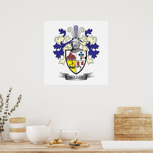 McLean Familienwappen Coat of Arms TITLE Poster (Küche)