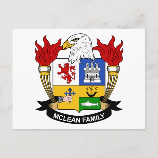 McLean Familienwappen Postkarte (Vorderseite)