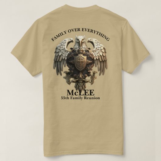 McLEE 55th Family Reunion Light Colored T-Shirt (Design Rückseite)