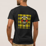 McLeod Clan Tartan, Badge and Motto Tshirt<br><div class="desc">The McLeod clan tartan,  badge and motto.</div>
