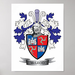 McLeod Family Crest Coat of Arms Poster
