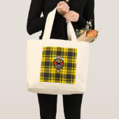 McLeod-Tartan, Abzeichen und Motto-Tote Jumbo Stoffbeutel (Vorderseite (Produkt))