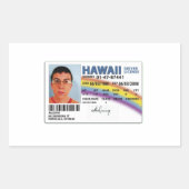 McLovin card Rechteckiger Aufkleber (Vorderseite)
