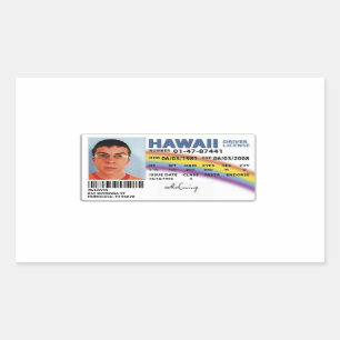 McLovin card Rechteckiger Aufkleber