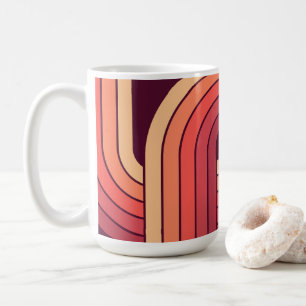 MCM 1970er Jahre Retro-Stil geometrisches Design Kaffeetasse