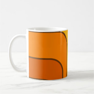 MCM 1970er Retro Style geometrisches Design Kaffeetasse