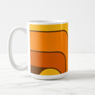 MCM 1970er Retro Style geometrisches Design Kaffeetasse