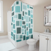 MCM Abgerissene Steine Aquamarine Duschvorhang (Beispiel)