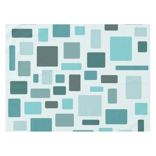 MCM Abgerissene Steine Aquamarine Tischdecke (Vorderseite (Horizontal))