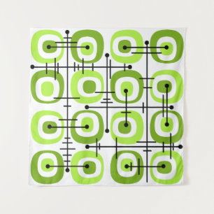 MCM Abstraktes Muster des mittleren Jahrhunderts Wandteppich