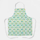 MCM Aqua Blue Trendy Mitte des Jahrhunderts Modern Schürze (Vorderseite)