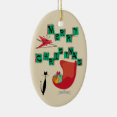 Mcm-Atomära-Weihnachtsverzierung Keramik Ornament (Rechts)