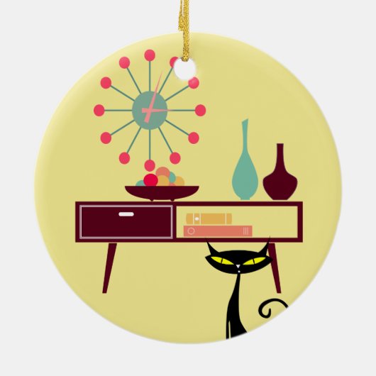 Mcm-Atomärafünfziger jahre Keramik Ornament (Hinten)