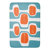 MCM Badematte - orange und Aquamarin (Vorderseite Vertikal)