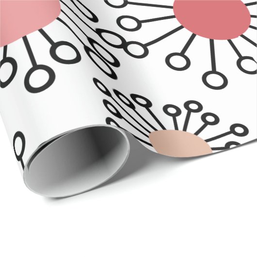 MCM-Blume Geschenkpapier (Rolleneckpunkt)