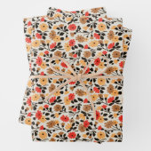 MCM Blume Muster Mitte Jahrhundert Moderne Geschenkpapier Set (Beispiel)