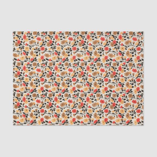 MCM Blume Muster Mitte Jahrhundert Moderne Seidenpapier (Vorderseite)