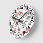MCM-Blume Runde Wanduhr (Winkel)