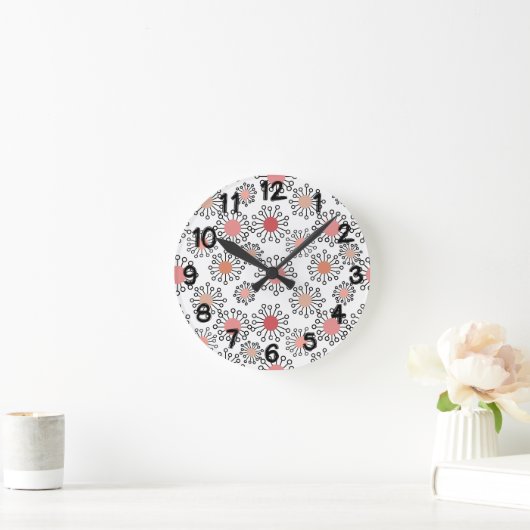MCM-Blume Runde Wanduhr (Zuhause)
