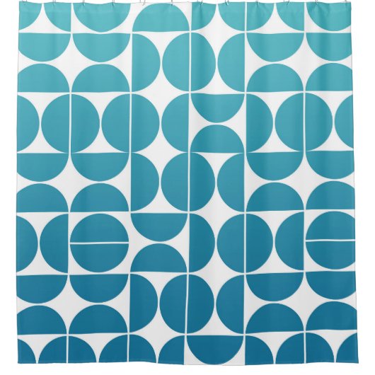 MCM Bold Blues Muster Duschvorhang (Vorderseite)