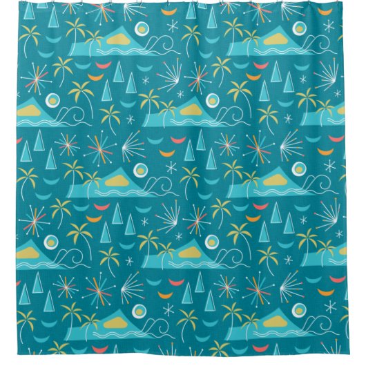 MCM Diamond Head Fireworks Party Duschvorhang (Vorderseite)