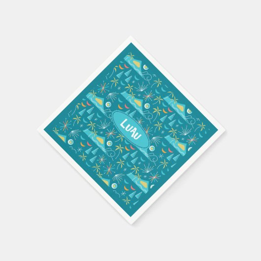 MCM Diamond Head Fireworks Party Serviette (Ecke)