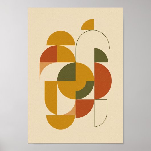 MCM Geometric Wall Art Print Poster (Vorne)