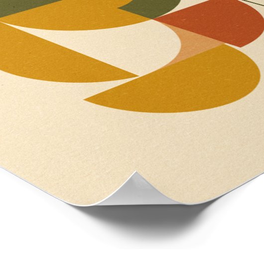 MCM Geometric Wall Art Print Poster (Ecke)