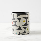 MCM geometrische Mustertabelle Fleece B für die Be Zweifarbige Tasse (Mittel)