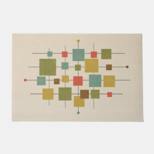 MCM Geometrische Quadrate - Mehrfach-Postkartenmag Fußmatte