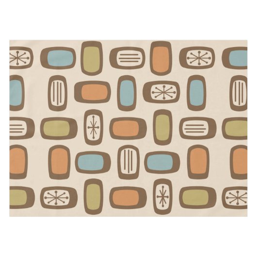 MCM gerundete Rechtecke des mittleren Jahrhunderts Tischdecke (Vorderseite (Horizontal))
