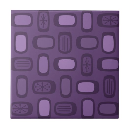 MCM gerundete Rechtecke im Mittelalter Lila Fliese (Vorderseite)
