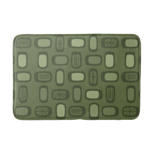 MCM gerundete Rechtecke, Olive Green Badematte