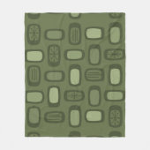 MCM gerundete Rechtecke, Olive Green Fleecedecke (Vorderseite)