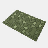 MCM gerundete Rechtecke, Olive Green Fußmatte (Schrägansicht)