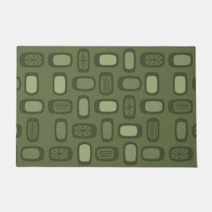 MCM gerundete Rechtecke, Olive Green Fußmatte