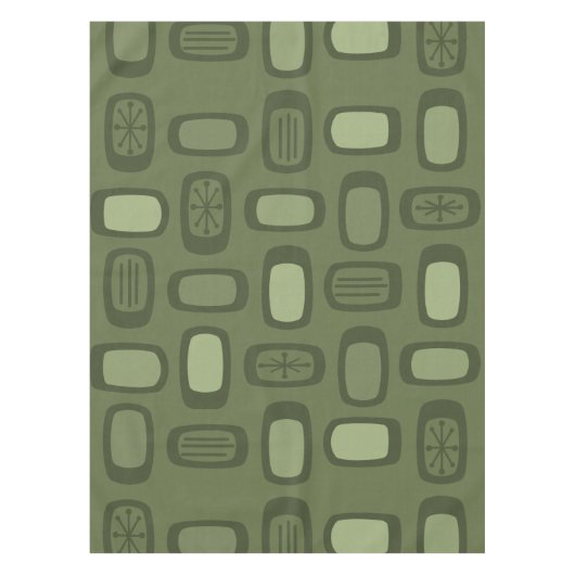 MCM gerundete Rechtecke, Olive Green Tischdecke (Vorderseite)