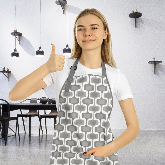 MCM Gray Tones Trendy Mitte des Jahrhunderts Moder Schürze