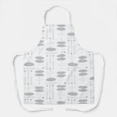 MCM Gray Tones Trendy Mitte des Jahrhunderts Moder Schürze (Vorderseite)