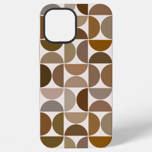 MCM Halbkreise Braun+Creme Großes Muster iPhone 12 Pro Max Hülle