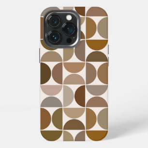 MCM-Halbkreise Braun+Creme großes Muster iPhone 13 Pro Hülle