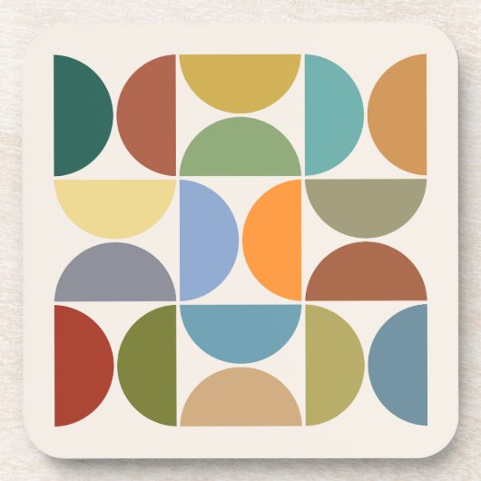 MCM Halbkreisfarbe auf dem Cremeplatz Getränkeuntersetzer (Vorderseite)