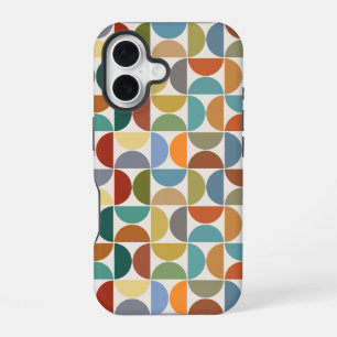 MCM-Halbkreismuster Farbe auf Creme iPhone 16 Hülle
