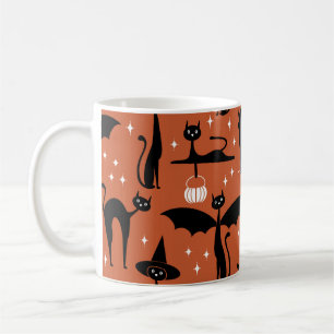 MCM Halloween-Kostüm Minimalist Katzen Orange Kaffeetasse