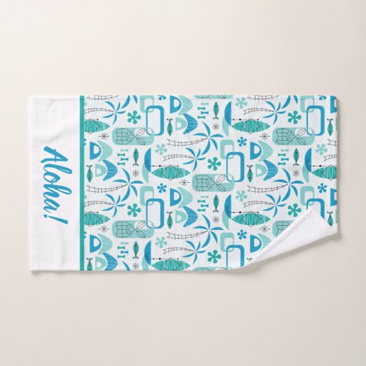 MCM Hawaiian Village - Blue Badhandtuch Set (Handtuch)