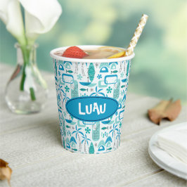 MCM Hawaiian Village – Blue Pappbecher