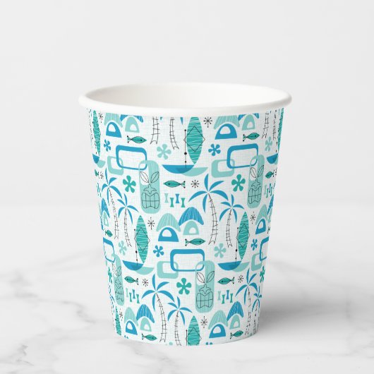 MCM Hawaiian Village – Blue Pappbecher (Vorderseite)