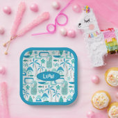 MCM Hawaiian Village – Blue Pappteller (Party)